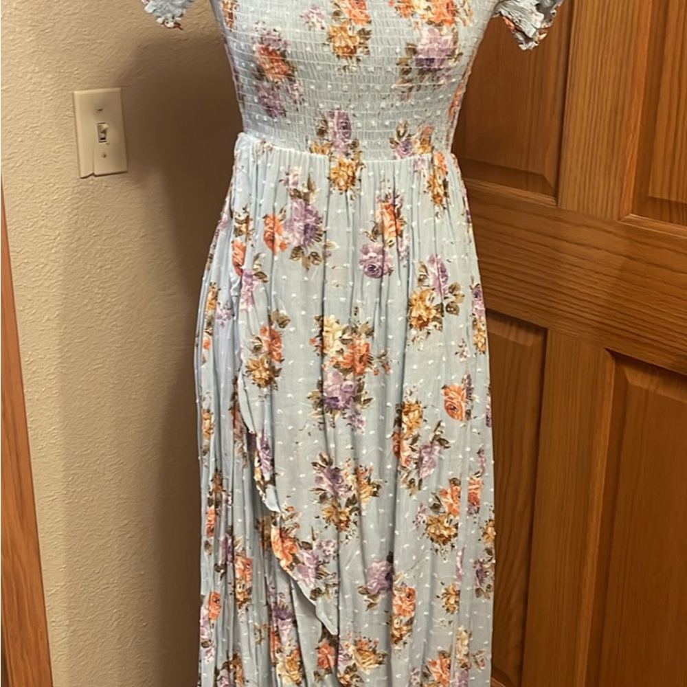 Floral Smocked Maxi Dress